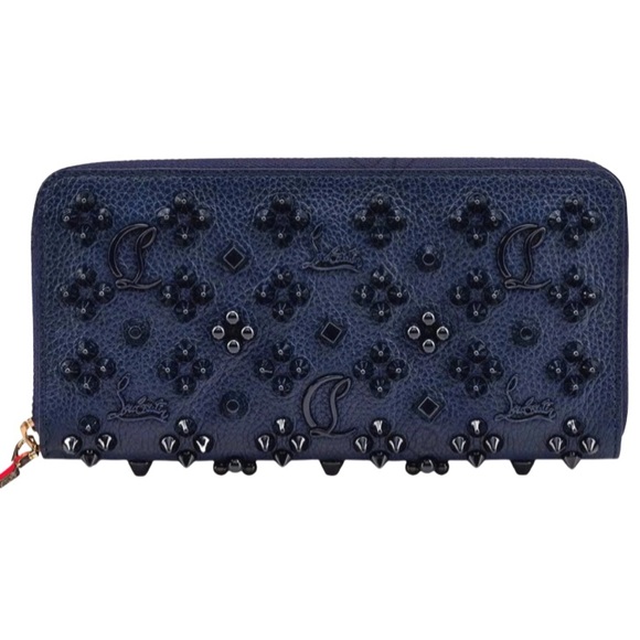 Christian Louboutin Handbags - Christian Louboutin Blue Studded Wallet